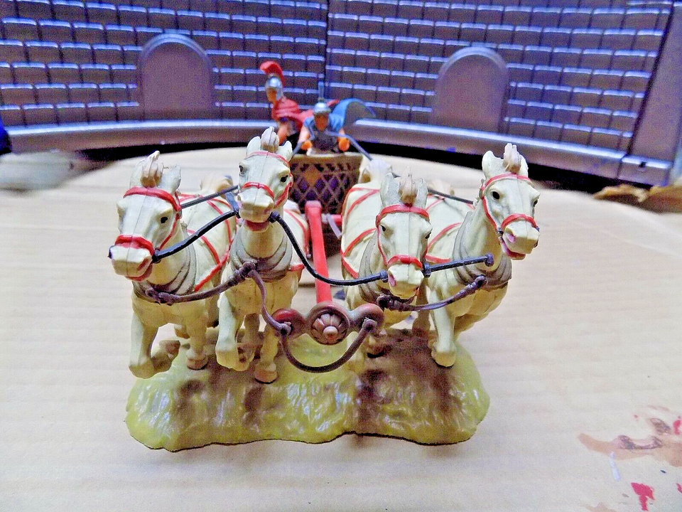 Elastolin - Chariot à Munitions US Army / Canon - Figurine Ancienne - Fabrication Française