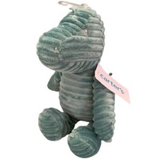 Carters Plush Green DINOSAUR Ribbed Corduroy Security Lovey Baby Toy 67792