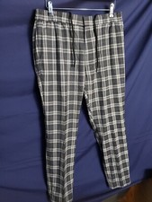 RRP £35 W:34 L:32 Topman Mens Stretch Skinny Tartan Trousers