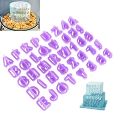 40-Piece Alphabet Number Fondant Cutters – Cake Decorating Icing Mold Mould Kit