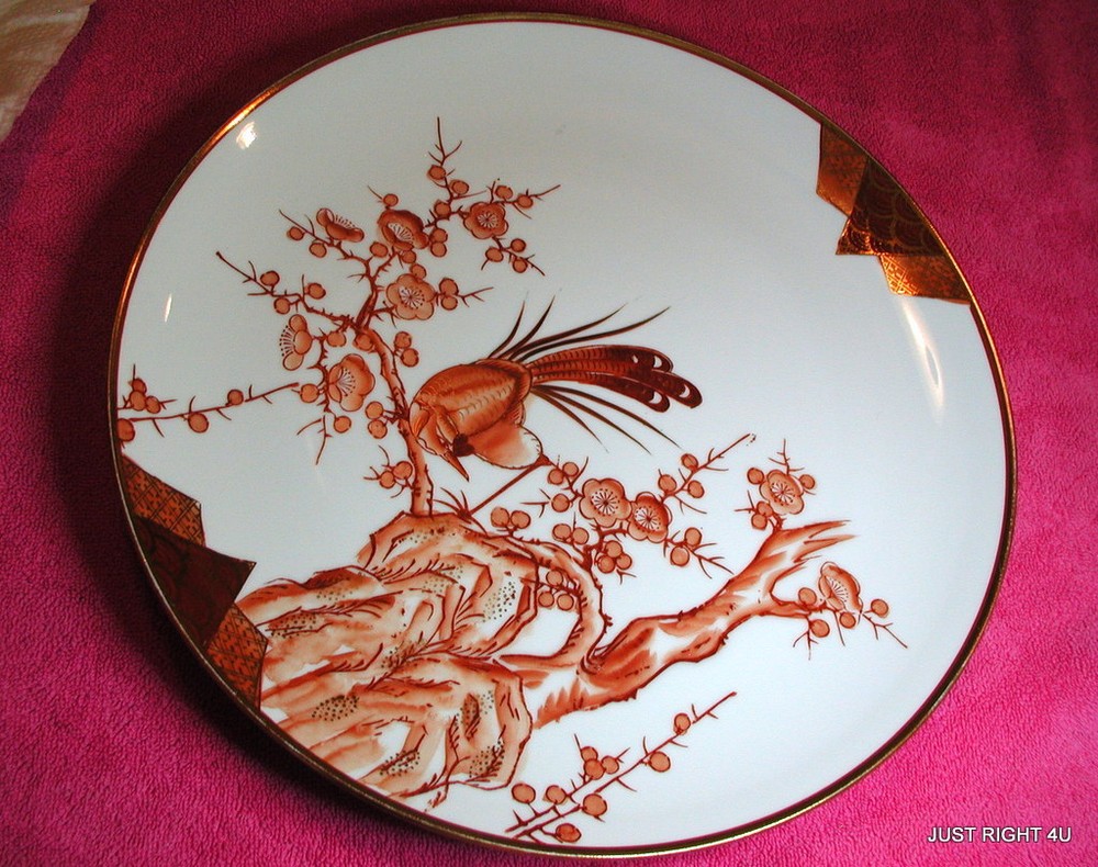 Hand-Painted Bird in a Tree 12 3/8 Inch Round Chop Charger Plate