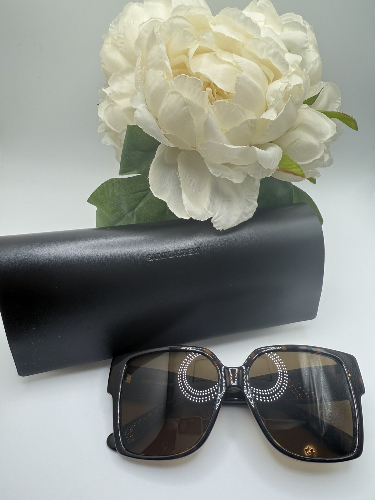 NUOVI occhiali da sole Saint Laurent YSL logo SLM9 003 Avana Avana marrone 55 16 140