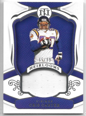 2021 Panini National Treasures Cris Carter Heirlooms /99 Minnesota Vikings