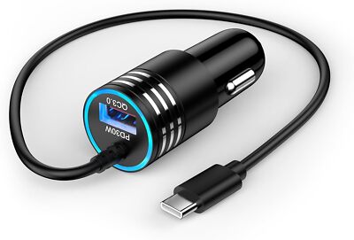 48W USB-C Super Fast Car Charger for Samsung Galaxy A16 5G with 3Ft Type C Cable