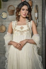 Exclusive inn Pakistani 3pc suit Sz XLarge W/ Sleeve Heavy Formal Not Agha Noor