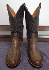Vintage Panhandle Western Cowboy Lizard "New Soles & Heal Pads" boot men's 9.5D