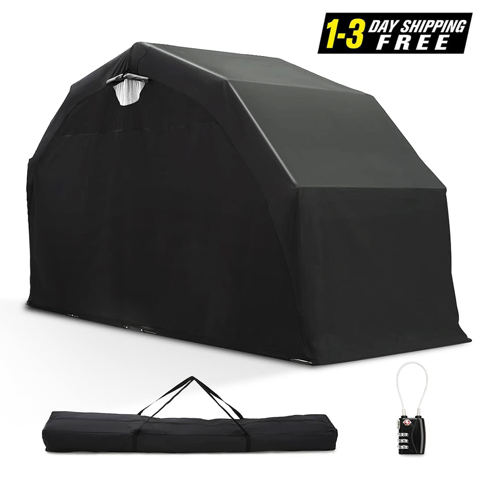 Large Motorcycle Shelter Bike Shed Cover Tent Outdoor Storage Garage