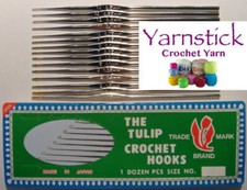 TULIP Fine Steel Gold Point Crochet Hook Lace Tatting 0.55mm to 1.75mm Art. T-1G