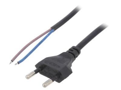 AK-OT-05A Kabel CEE 7/16 (C) SteckerKabel 15m flach schwarz PVC 13A AKYGA