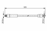 2X Bremsschlauch Vorne Links Rechts Bosch 1 987 476 082 FüR MERCEDES-BENZ