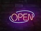 Pink Open Neon Light Sign Eye-catching Wall Bar Pub Decor Room 16"x9"