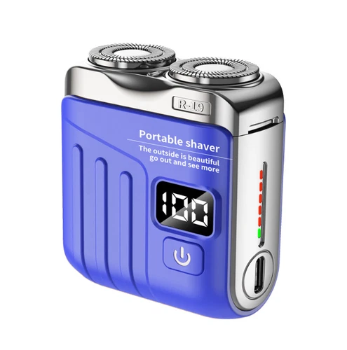 Portable Rotary Dual Ring Electric Shaver,Waterproof Mini Display Beard Shaver - Bild 16 von 38