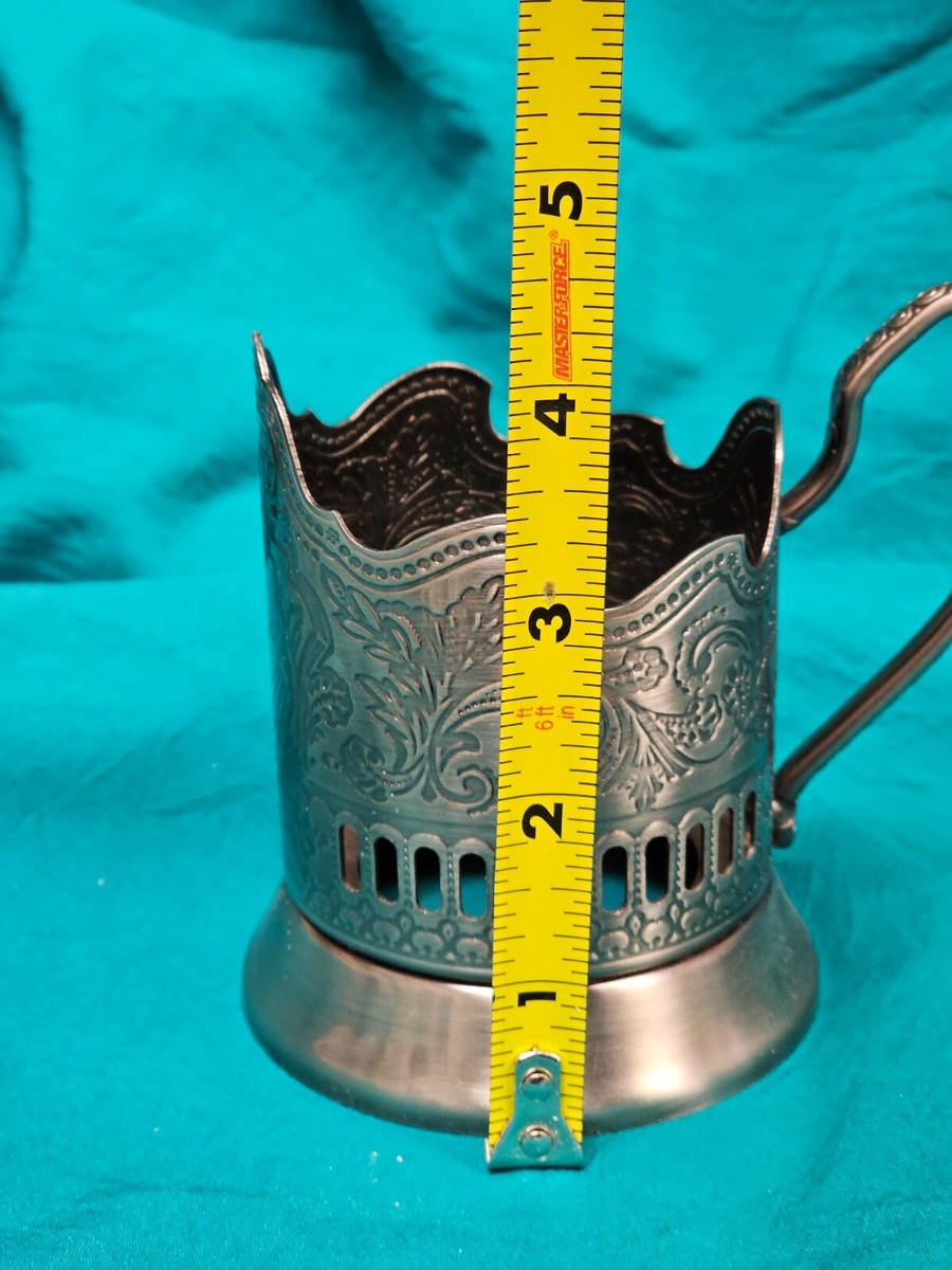 World Faith Stainless Steel Russian Tea Glass Holder – Soviet USSR Podstakannik