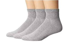 Wigwam Unisex Grey 3 Pack Super 60 Quarter Socks Size Medium L89719