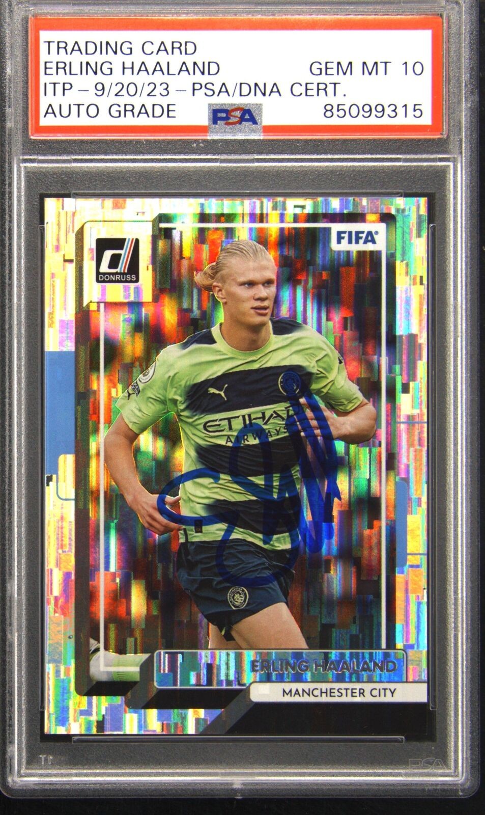 ERLING HAALAND SIGNED AUTOGRAPHED TRADING CARD PSA DNA AUTO 10