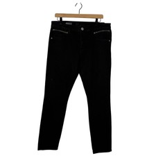 Kut from the Kloth Emma Jeans Size 12 Black Denim Ankle Skinny Mid Rise NWT