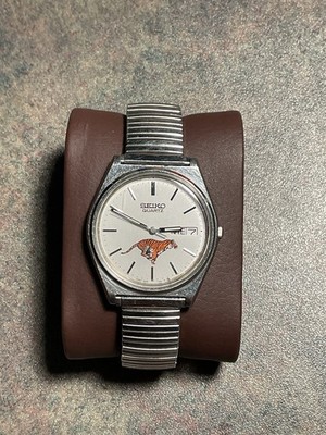 Vintage Men s Seiko Quartz With Tiger On The Dial Working New Battery