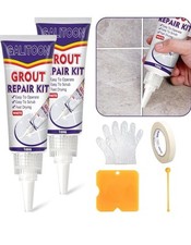 Grout Tile Repair Kit - White  Reviver Set, Fast Drying Grout Sealer 2 X 100G