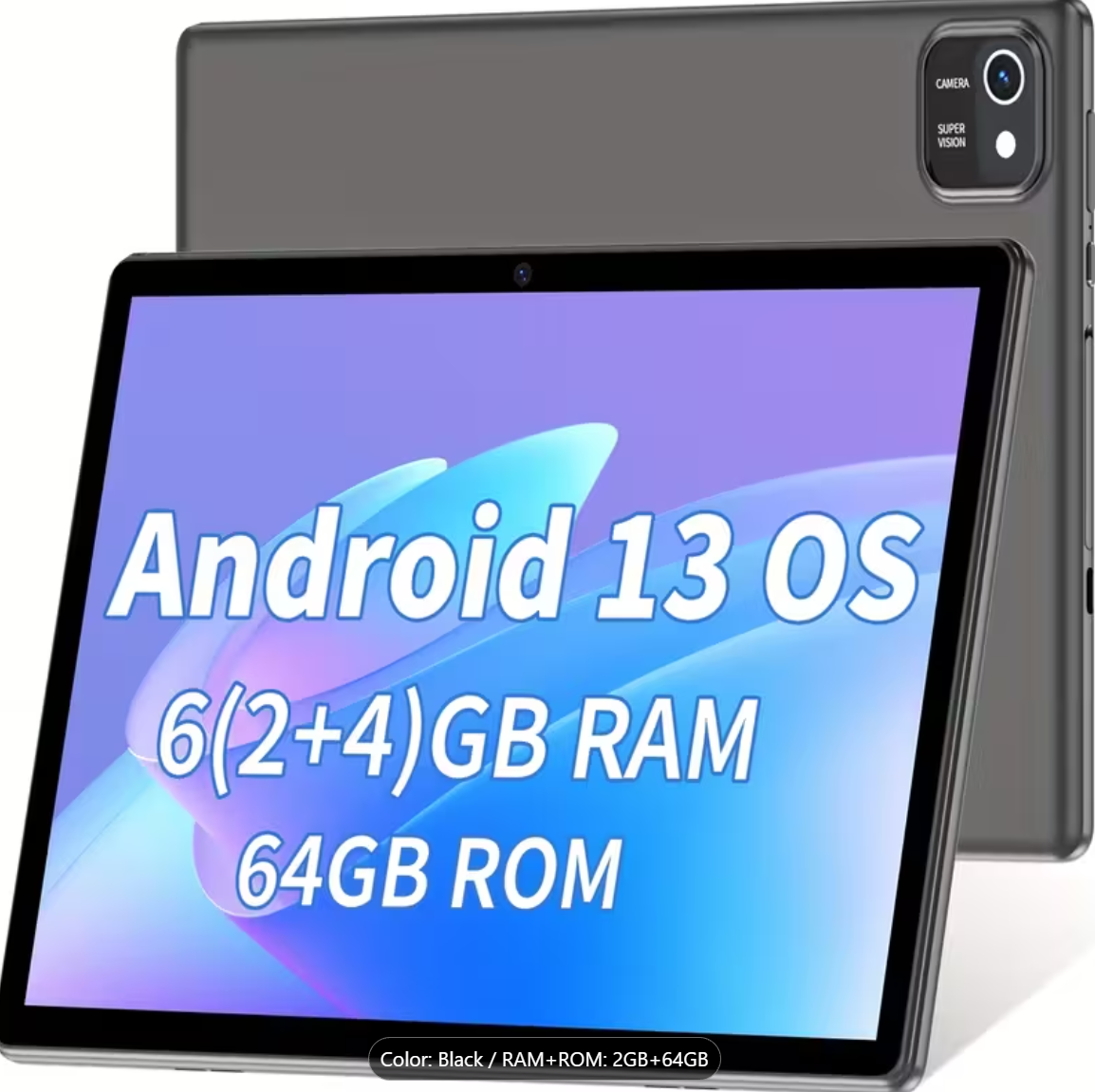 New 13, 10-inch Android Tablet, 6 (2+4) 64GB, 4-core Tablet, IPS