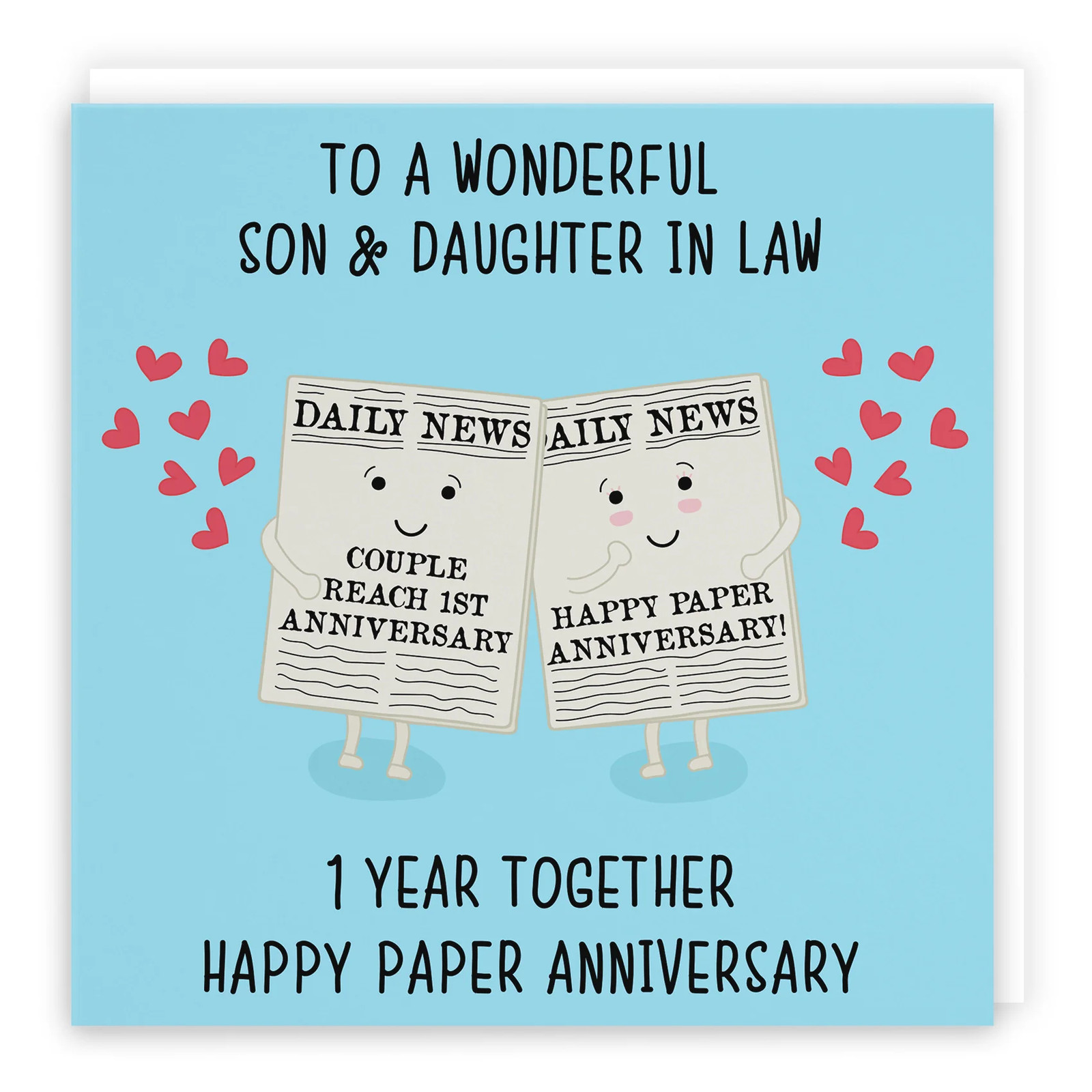 1st Son And Daughter In Law Anniversary Card Iconic