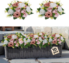 Flower Ball Arrangement Bouquet 10PCS, 9.5-Inch Diameter Artificial Flower Balls