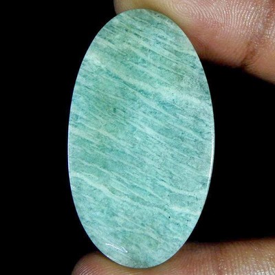 22.70Cts100%Natural Top Green Ice Amazonite Oval Cabochon Loose Gemstone