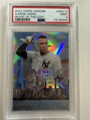 Topps 2022 Chrome Heart of the City Aaron Judge #HOC-13 PSA 9 Yankees