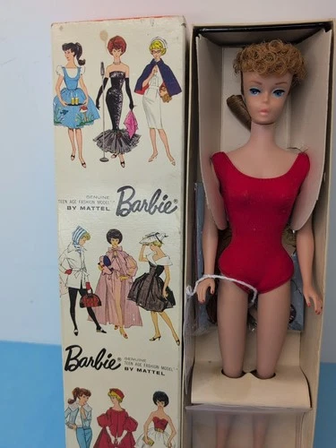 Vintage Mattel Barbie Doll 1960's Original Ponytail Titan #5 Redhead W/ Box R