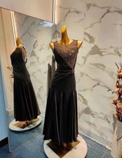 Elegant Black American Smooth Ballroom Dress Stunning Details