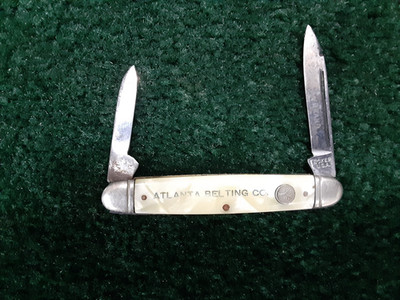 Vntge Boker Tree Brand USA 8465 Pocket Knife Atlanta Belting  Monticello Bobbin