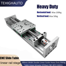  Heavy Duty Linear Ball Screw Stage 70-100kg 4pcs*hgh15ca X Y Z Cnc Slide Table 