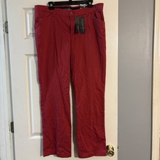 Women  s Lee Flex Motion Pants Scarlet Reg fit Straight Leg Mid-Rise NWT