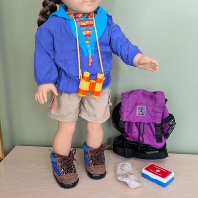 American Girl Doll Hiking Outfit + Backpack Essentials/Orienteering, 1998