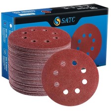 72 PCS 5 Inch 8 Hole Hook and Loop Adhesive Sanding Discs Sandpaper for Rando... 0.24 per gallon