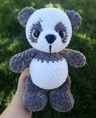 Panda Bear Plush Handmade Crochet Plushie Amigurumi Stuffed Toy