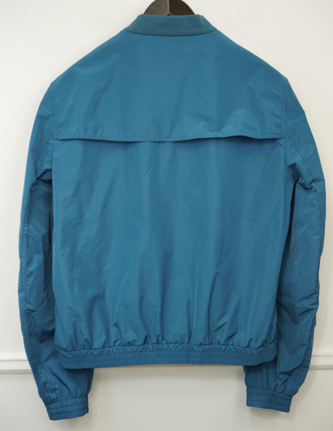 Men Burberry Bomber Jacket Full Zip Pale Petrol Blue Brendfield Size XL UK/US44 image 2