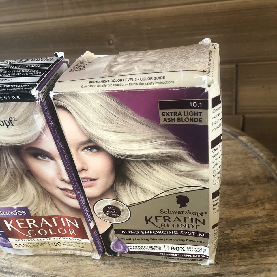 2 Schwarzkopf 10.1 Crema de Cabello Permanente Color Ceniza Extra Claro Rubio Queratina Foto 3 de 4