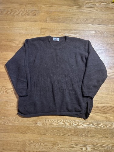 Balenciaga, Maglione pullover maglia donna Balenciaga Paris BB vintage marrone testurizzato