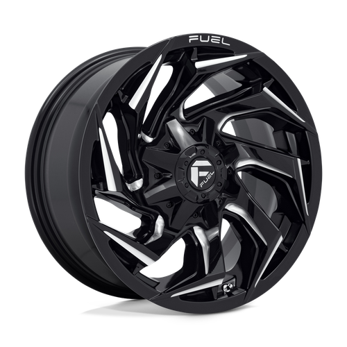 18x9 Fuel D753 REACTION Gloss Black Milled Wheel 6x135/6x5.5 (1mm)