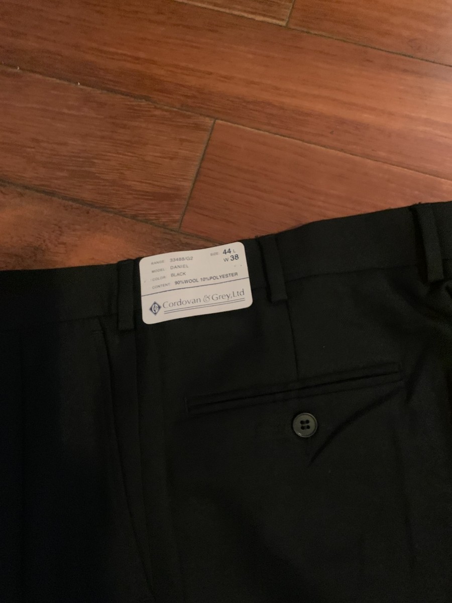 Cordovan & Grey Black Wool/Blend Pant Size 38 NWT | eBay