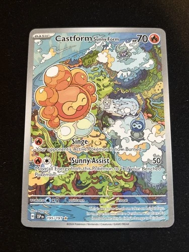 Castform Sunny Form 195/191 Sv08: Surging Sparks Holo