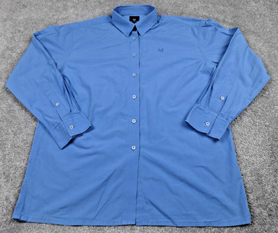 Crew Clothing Hemd Damen 12 Blau Relaxed Fit Langarm Baumwolle Smart Cotton