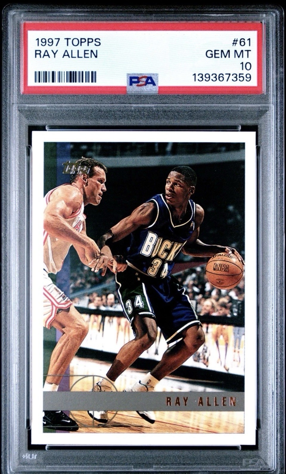 1997 POP 31⭐️RAY ALLEN #61*MINTED IN SPRINGFIELD*⭐️VINTAGE⭐️HOF⭐️PSA 10⭐️RARE