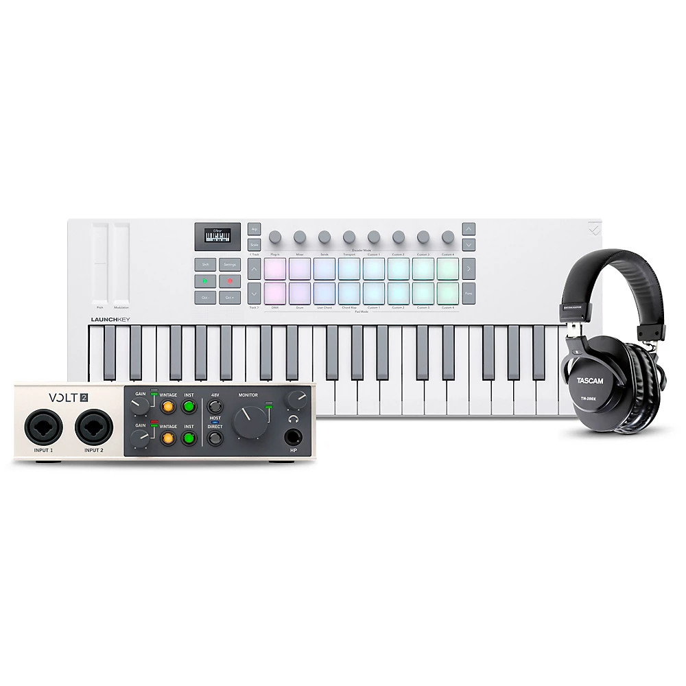 Novation Launchkey MK4 Keyboard Controller wUA IFTascam Headphones 37 Key 59190₽