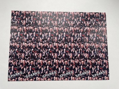Promo Sparks Mad! Album Stereogram magic eye poster card - Ron & Russ Mael - New
