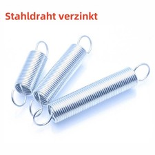 Verzinkt Feder Zugfeder 0,8mm Draht Durchmesser Haken Ösen Spannfe Spiralfeder