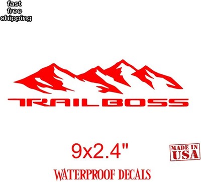 SET of 2 Trail BOSS DECALS FOR 19-23 1500 2500 Silverado HD Z71  Die cut