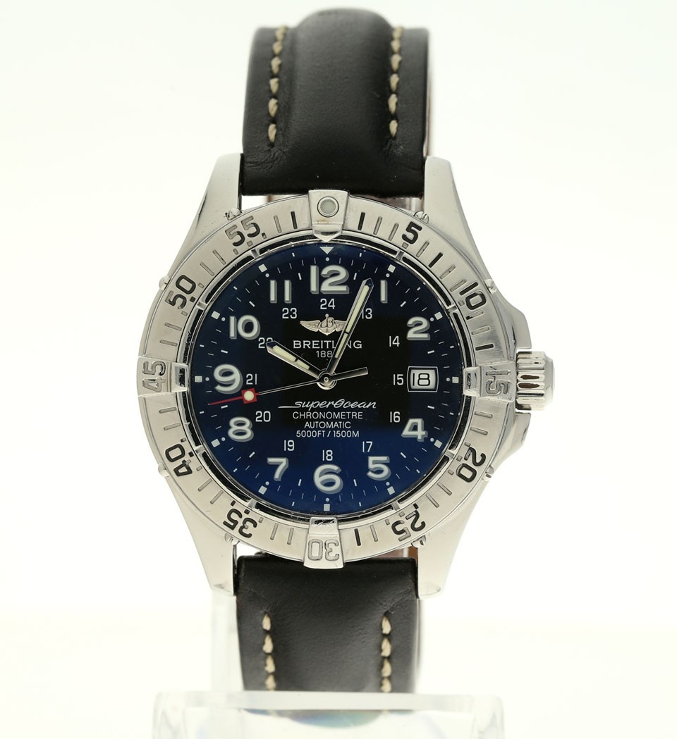 Breitling Superocean #A17360 Black Dial Automatic Date Watch 42MM Boxes Booklet image 2