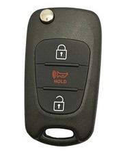 3 Buttons Replacement Key Fob Cover Case Shell Fit for Kia Soul Rio Black