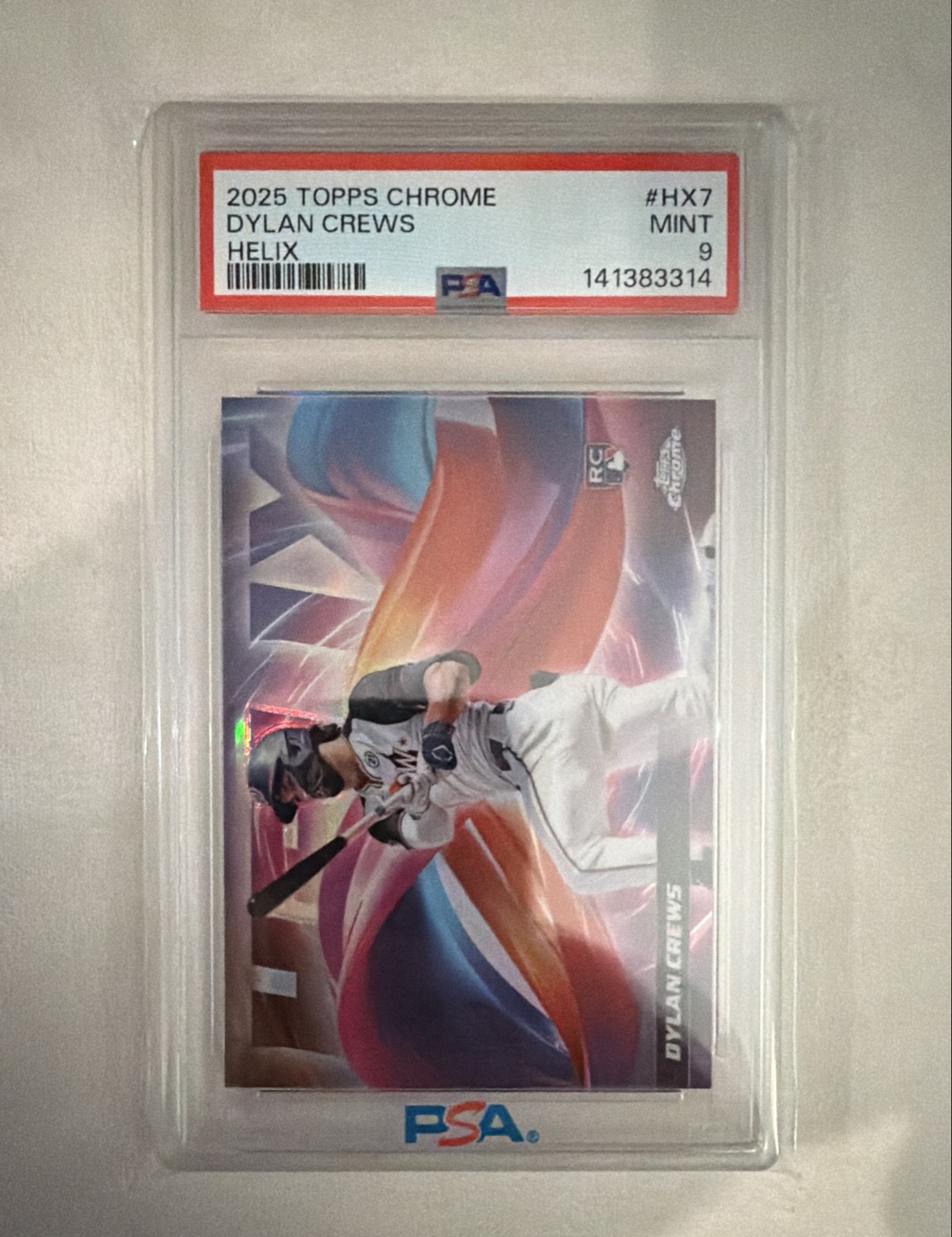 2025 Topps Chrome - Helix Dylan Crews #HX-7 (RC) Nationals